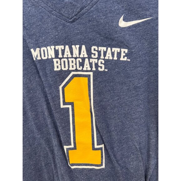 Nike Montana State Bobcats V Neck Graphic Tee Womens Small Short Sleeve College - Picture 3 of 6